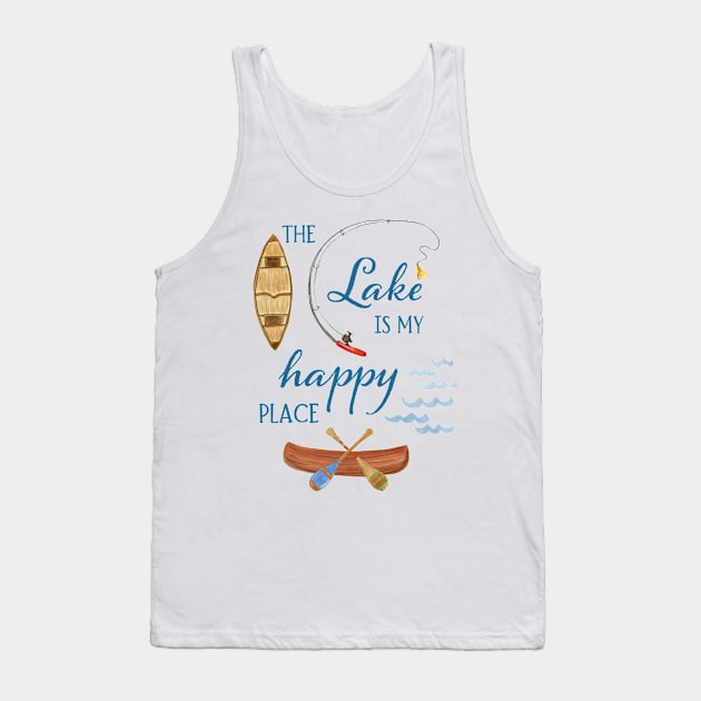 The Lake Is My Happy Place Tank Top by SWON Design